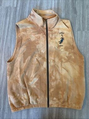 Vintage Dagoli Canada Sleeveless Zip Vest in Tan/Beige